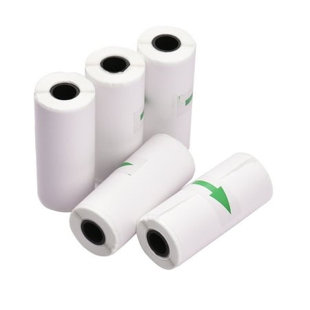 Thermal Paper, 5pcs Adhesive Thermal Receipt Sticker Paper Rolls 57*25mm for Mini Pocket Photo Printer Peripage Poooli Paperang High Definition - Walmart.ca