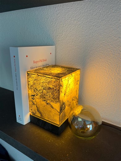 Designer Lamp in Translucent Natural Stone – Unique Handcrafted Piece – Made in France - Etsy
