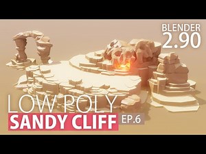 EP6 | How to model Low Poly SANDY CLIFF in Blender 2.90 | Blender Game Asset | Blender Speed Model