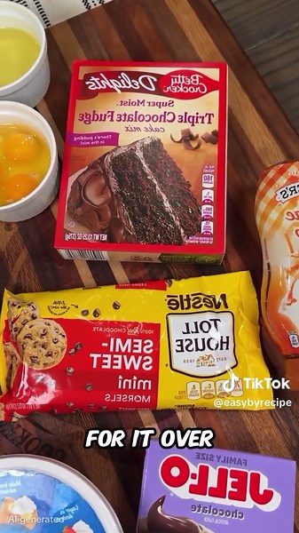 Chocolate Turtle Poke Cake #pokecake #dessert #sweet #easyrecipe #cookwithme