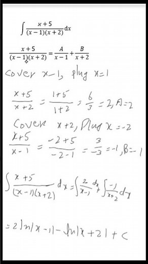 Integration Using Partial Fractions | Calculus I | College Mathematics #tricks #integrationtricks