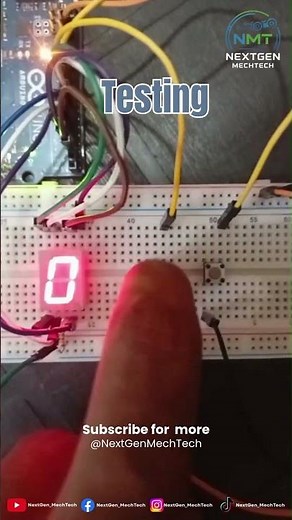 7 Segment Counter with Buttons | Arduino Magic! #shorts #arduino #arduinoproject #arduinotutorial