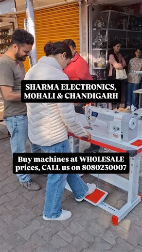 SHARMA ELECTRONICS MOHALI & CHANDIGARH on Instagram: "Starting the New Year with precision and joy! 🎉 We delivered a fully automatic Singer high-speed machine with comprehensive training to ensure our customer’s success. 🧵✨ Enjoy wholesale prices and seamless delivery all across India. Wishing everyone a fantastic and creative New Year! 🌟 You guys too can purchase any type of stitching, embroidery or Industrial hi-speed machines at WHOLESALE price WhatsApp us on +91-8080230007 . 🚨WE TAKE ORD