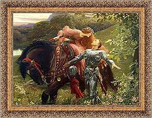 Design Toscano La Belle Dame Sans Merci, 1901: Canvas Replica Painting: Large