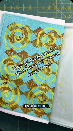 takeiteasystudio | More fun with my gelli plate / press. While I had my paints & glazed out, I made another print before I get back to book making. I might... | Instagram