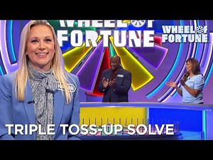 Sharon Wins $10,000 in the Triple Toss-Up | Wheel of Fortune