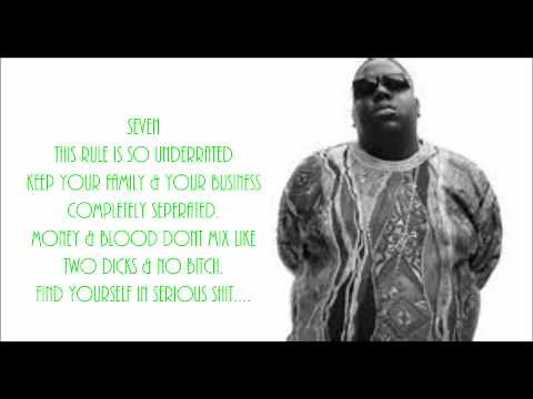 Biggie 10 Crack Commandments Lyrics