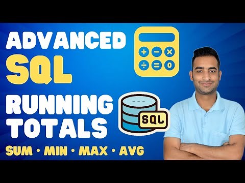 SQL Running Total | Advance SQL | Rolling N months SUM, AVG, MIN, MAX