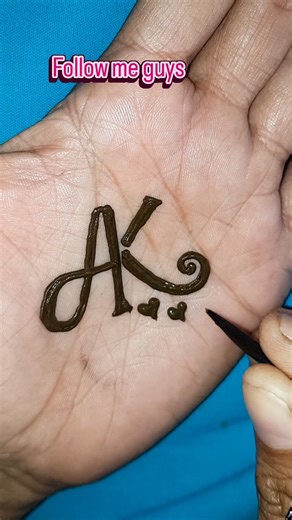art of heena on Instagram: "A❤k Letter mehndi tattoo design 2025 | Easy and Simple Art for Beginners| #mehndidesign #heenaarties #viralreels #instareels #mahndidesigns #tattooideas #viralvideo #heenaarties"