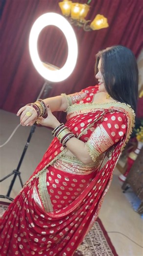Trending Style: Classic Red Saree Look of 2026 ❤️Saree With Glam Makeup ✨Classy & Timeless Look