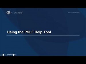 Using the PSLF Help Tool