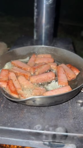 Silent Camping | Bushcraft | Outdoors on Instagram: "Spam cooking by the fire. A slow, quiet evening. #quietbushcraft #foodoverfire #campcooking #bushcraftlife #slowliving"