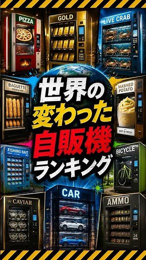 世界で一番変わった自販機はなに？世界の変わった自販機ランキングTOP10【日本で一番変わった自販機はなに？】 #クイズ #ランキング #雑学 #勉強
