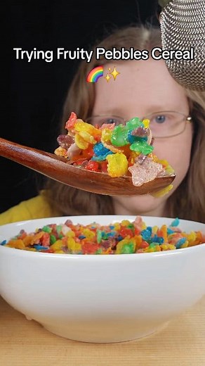 5.8K views · 86 reactions | Fruity Pebbles Cereal Mukbang ASMR 殺 This was one of the best cereals I've ever had ✨️ have you tried this yet? #ASMR #mukbang #asmreating #eatingsounds #fruitypebbles #satisfying | SongByrdASMR | Facebook