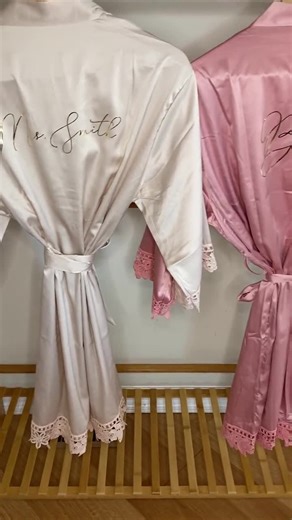 Personalized Satin Bridal Robe: Mother of Bride/groom, Bridesmaid Robes - Etsy