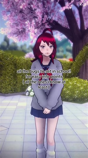 all the bugs you can set in game for info points !! #yanderesimulator #infochan#infopoints #yanderechan#yanderedevslander #fyppppppppppppppppppppppp #xybza#fyp#deliquentsyanderesim #setbugsyandere#midori #foryoupage#foryou#yesking😩