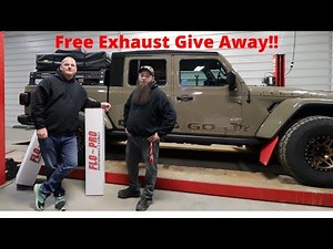 Installing the new Flo pro exhaust on a jeep gladiator
