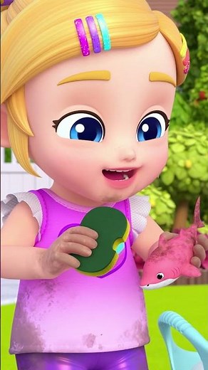 🦈 🫧 🛀 鲨鱼宝宝洗澡时间到 Baby Shark’s Fun Bath Time #贝贝彬 #shorts