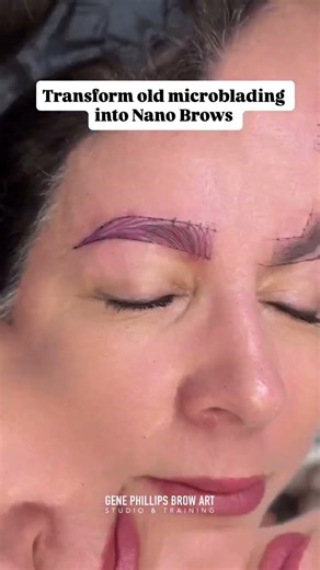 Permanent Eyebrow Makeup Tutorial 🌸 | PMU Artist @genephillipsbrowart | Microblading & Ombre Brows
