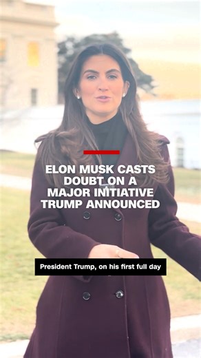 46K views · 232 reactions | Shortly after President Donald Trump announced a new massive AI infrastructure investment from the White House, Elon Musk tried to tear it down. CNN's Kaitlan Collins reports the details. Tap the link read more: https://cnn.it/4asZPpH | CNN International | Facebook