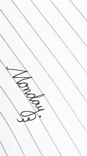 How to write “Monday” in cursive handwriting✨ #youtube #shorts #youtubeshorts #shortsindia #viral