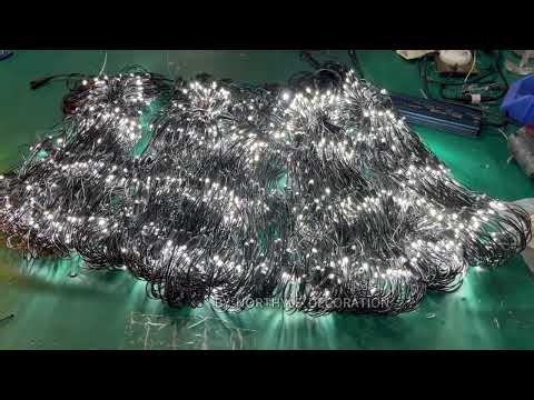 White LED Net Lights Production Test | Commercial Christmas Lighting Factory | Northyle