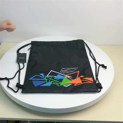 Custom Folding Waterproof Drawstring Backpack Draw Gym String Bag Drawstring Bags Backpack with logo Printing