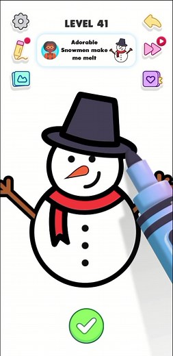 Belajar Menggambar dan Mewarnai Boneka Salju