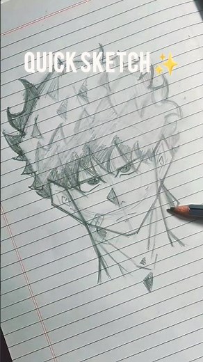 Draw Anime Character with 5 Rupee Pencil | Easy Anime Pencil Drawing for Beginners #drawing #anime