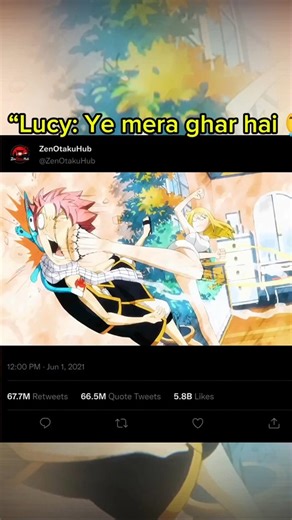 “Lucy Shocked 😭 Natsu Broke Into Her House! | Fairy Tail Funny Scene 😂🔥” #anime #animeotakku