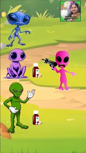 Alien aaya injection lgane #jyotivfx #cartoon #alien