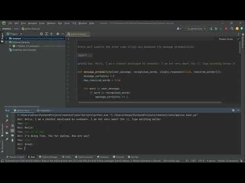 Checking out a Chatbot on PyCharm