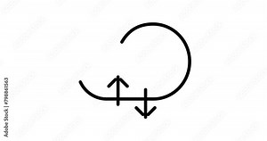 Cloud computing data synchronization animated outline icon with alpha channel. Cloud computing data synchronization 4k motion design animation for web, mobile and ui design