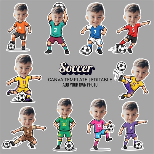 Soccer Custom Face/ Add Your Own Face - Etsy