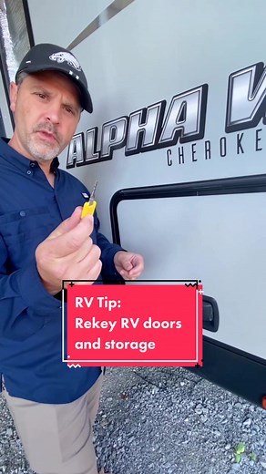 Easy RV tip to rekeying the locks on the RV doors and rv storage to a universal RV key. #rvmaintenancetips #rvtipsfornewbies #rvtips101 #rvdoorlock #rvstorage
