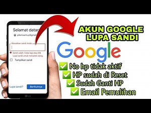 Cara Memulihkan Google yang Lupa Kata Sandi Menggunakan Email Pemulihan