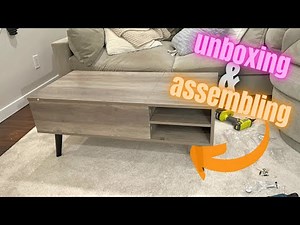 Unboxing & Assembling the WLIVE Lift Top Coffee Table with Storage