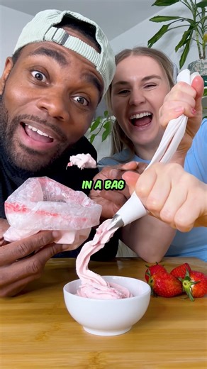 We Made Frozen Yogurt IN A BAG?! 🍓🥶
