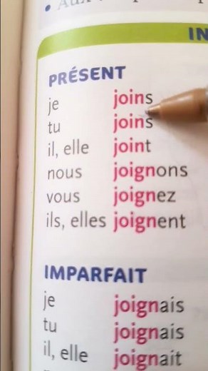Le verbe joindre au présent de l'indicatif #conjugaison #français #francophone#maroc#apprendre