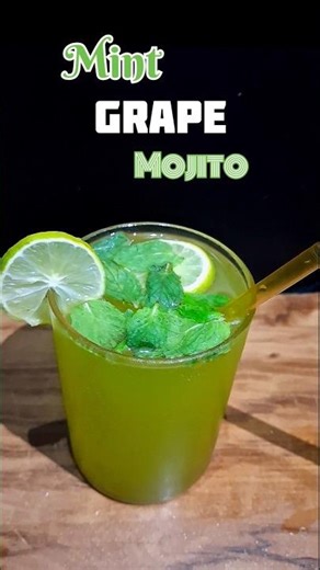 Mint Grapes Mojito Recipe | Refreshing Grape Mint Cooler at Home #mojitogreen