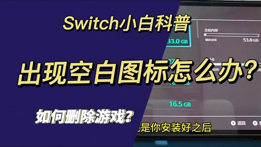 Switch安装游戏失败出现空白图标怎么办？Switch小白科普如何删除游戏！