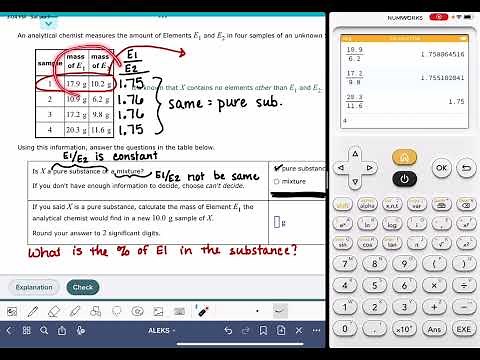 ALEKS: Using the Law of Constant Composition