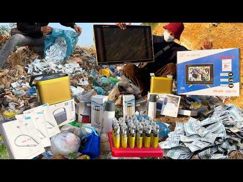 OMG! Happy Day Found A lot Smart Phone SAMSUNG A13 OPPO Reno8T at Trash Place - Dumpster Diving 2023