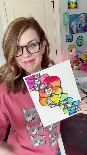 Relaxing Watercolor Art Tutorial: Squiggles and Circles