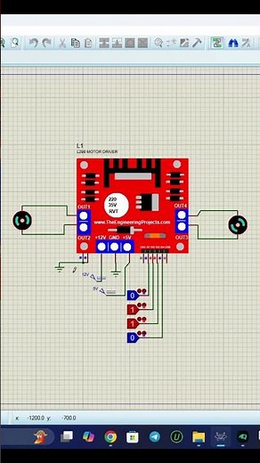 How to Set Up an L298N Motor Driver Module in Proteus | DC Motor Control Tutorial
