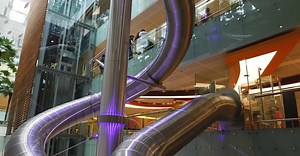 There is an Airport with a boarding gate slide! Now we can't wait to travel...