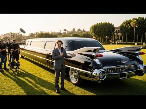 😲120-Foot Black Limousine Inspired by 1957 Cadillac Eldorado Biarritz