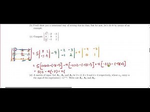 Determinant of 3x3 Matrix using Expansion of Minor Matrices
