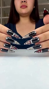 Gothic Cross Tip Press on Nails | Vampire Red & Black Nails | Gothic Triangle Accent Nails | Religious Symbol Nails | Dark Glam Nail|jc865hk - Etsy