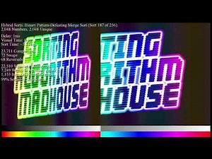 256 Sorting Algorithms in 3 Hours (The Madhouse Logo)